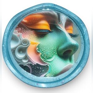 NORE’S NOVELTIES Set of 2 Handcrafted Ashtray-Styled Coasters “MERMAID”